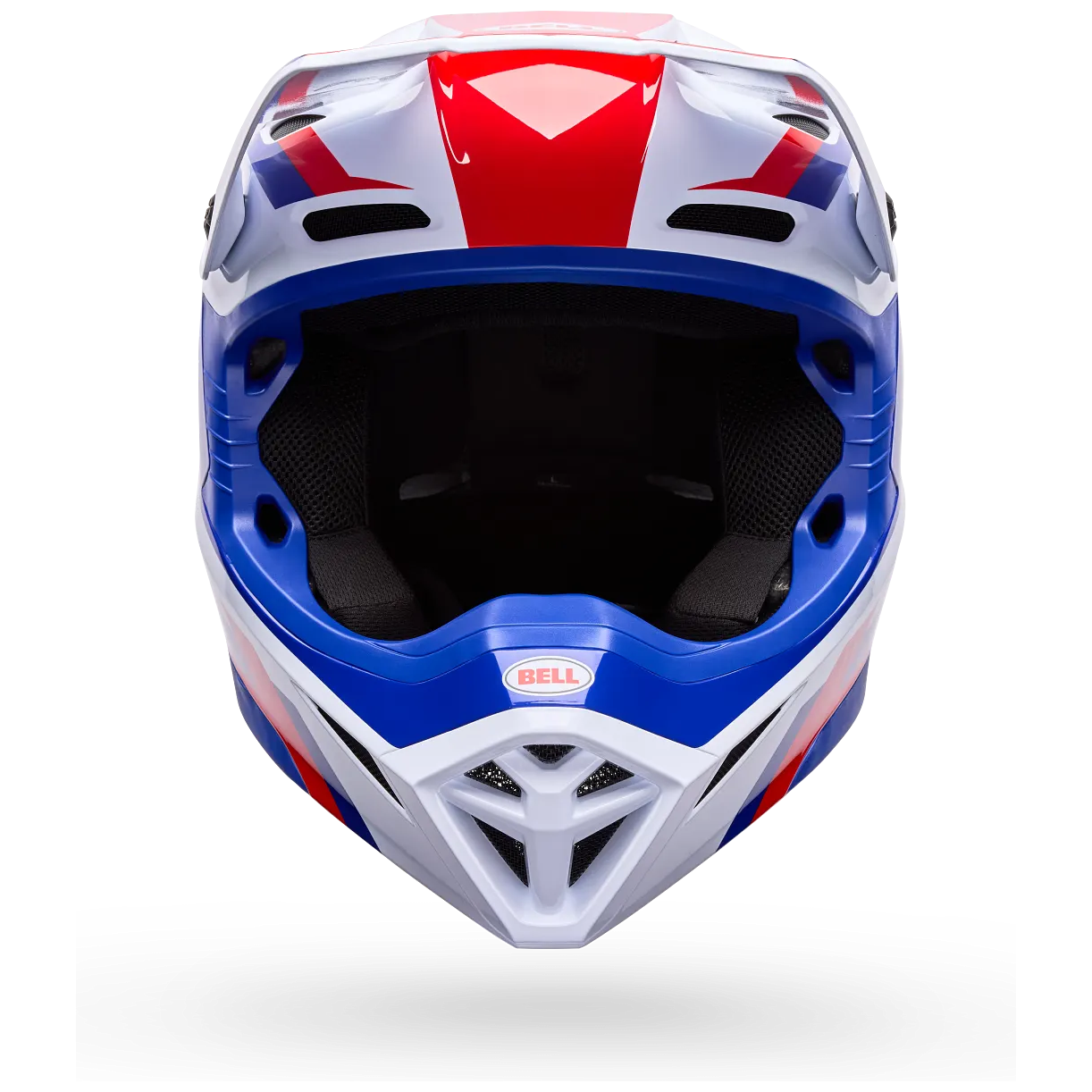 Bell MX-10 MIPS Dyno Youth ECE 22.06 Red / White motocross helmet, front three-quarter view