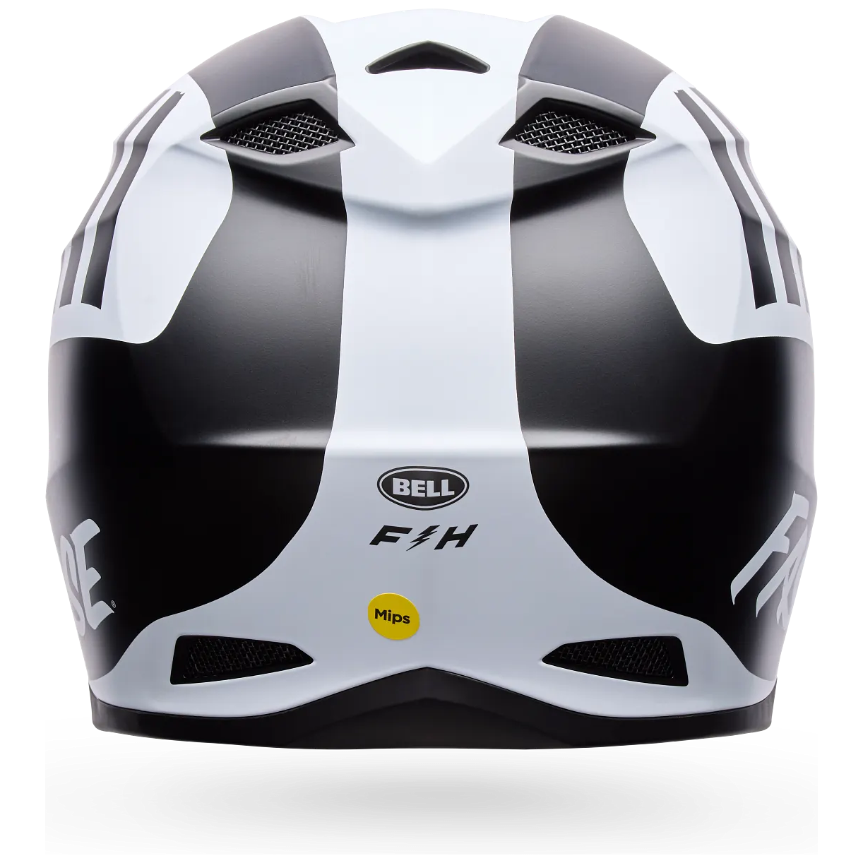 Bell MX-10 MIPS Fasthouse ECE 22.06 Black / White motocross helmet, rear view