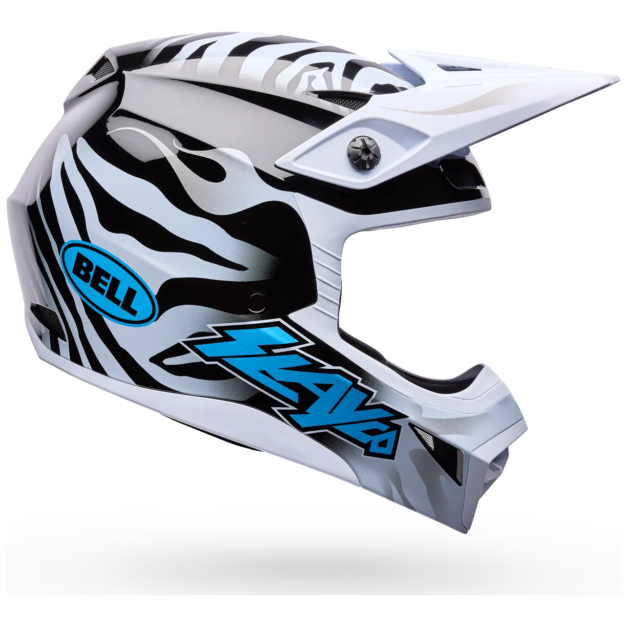 Bell MX-10 MIPS Slayco LE ECE 22.06 Black motocross helmet, side profile view