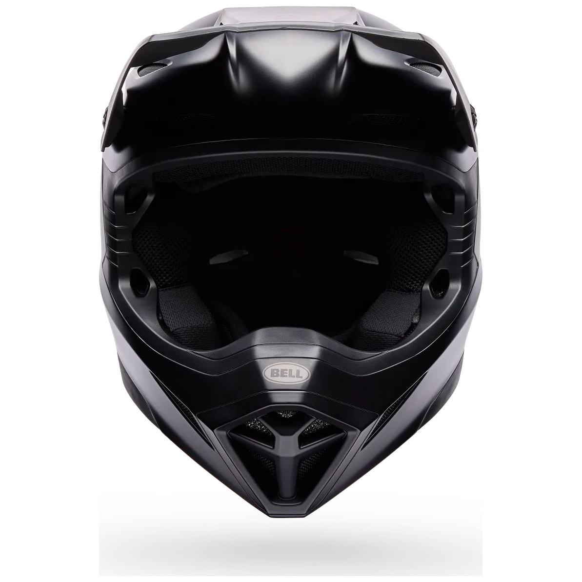 Bell MX-10 MIPS Solid ECE 22.06 Matt Black motocross helmet, front view