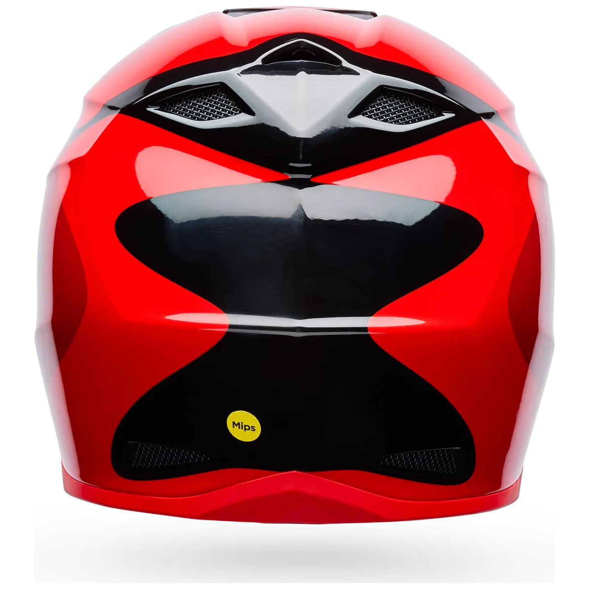 Bell MX-10 MIPS Wave ECE 22.06 Red / Black motocross helmet, rear view