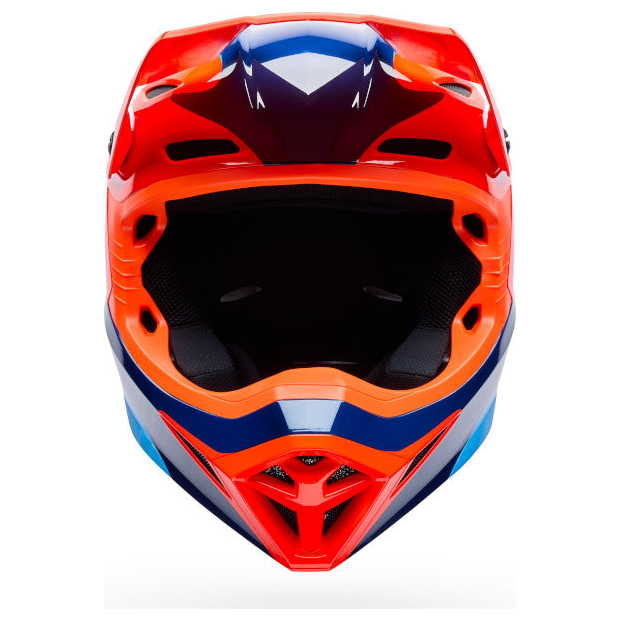 Bell MX-10 MIPS Wave Youth ECE 22.06 Orange / Blue motocross helmet, front view