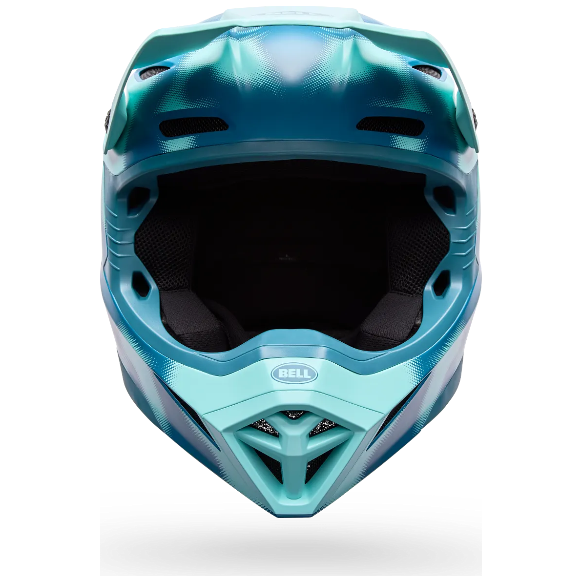 Bell MX-10 MIPS Youth ECE 22.06 Blue Camo motocross helmet, front view