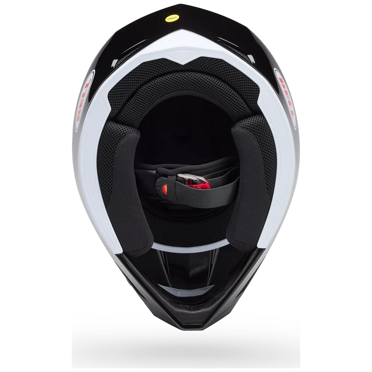 Bell MX-10 MIPS Youth Solid ECE 22.06 Black motocross helmet, interior lining view