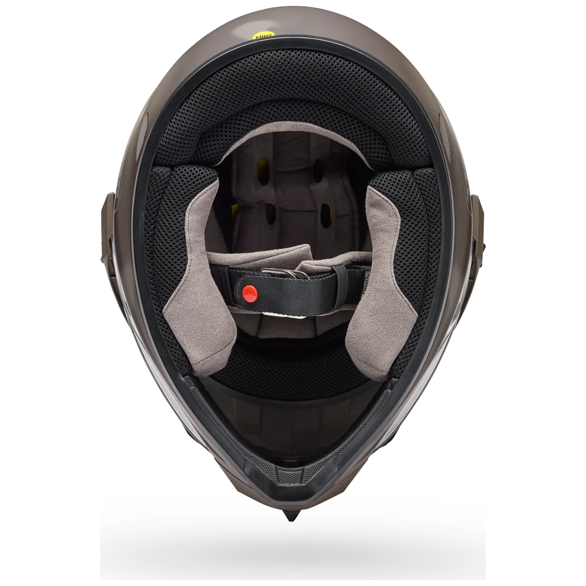 Bell MX-9 Adventure MIPS Compass ECE 22.06 Brown full-face motorcycle helmet, interior lining view