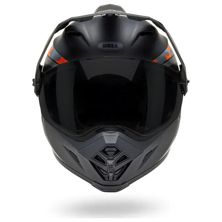 Bell MX-9 Adventure MIPS Mesa ECE 22.06 Matt Black / Orange Camo adventure motorcycle helmet, front view