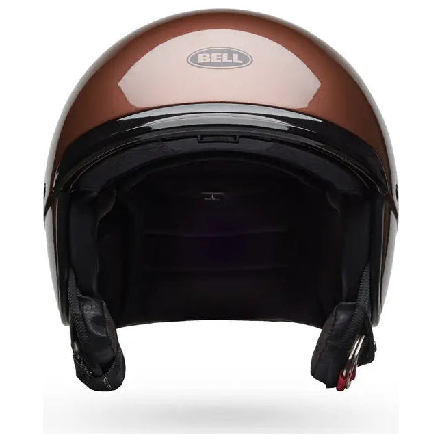 Bell Scout Air Solid Gloss Rootbeer open-face motorcycle helmet, front view