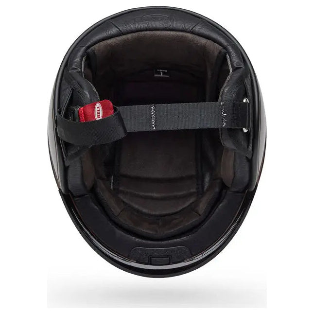Bell Scout Air Solid Gloss Rootbeer open-face motorcycle helmet, interior view