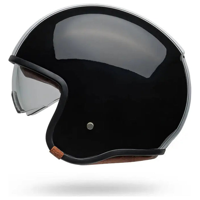 Bell TX-501 Rally ECE 22.06 Black / White open-face motorcycle helmet, right-side profile