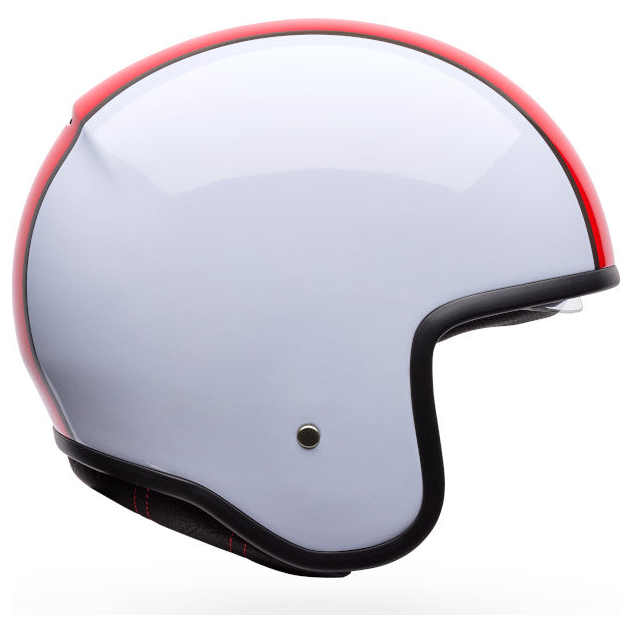 Bell TX-501 Rally ECE 22.06 Red / White open-face motorcycle helmet, side profile view