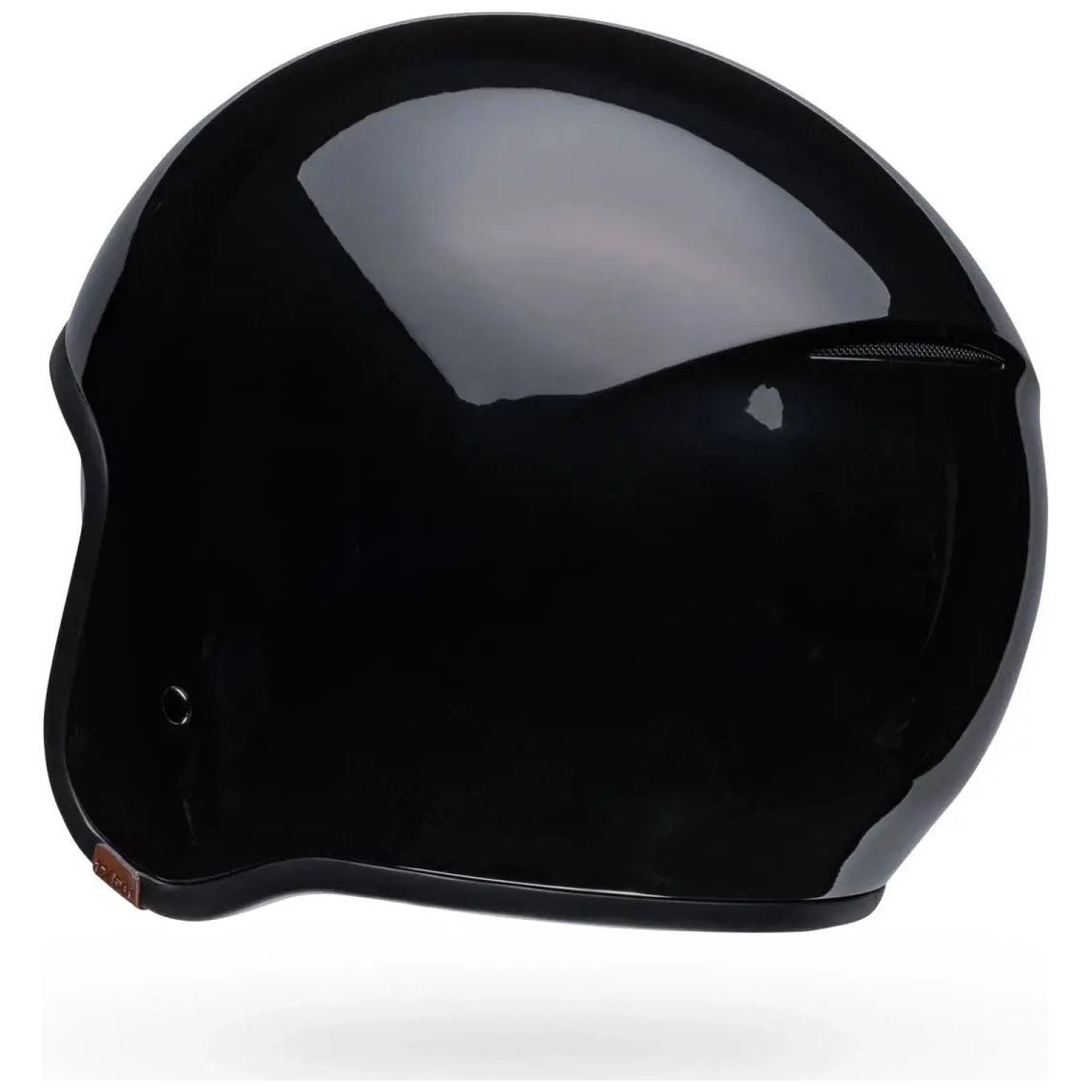 Bell TX-501 Solid ECE 22.06 Black open-face motorcycle helmet, rear three-quarter view
