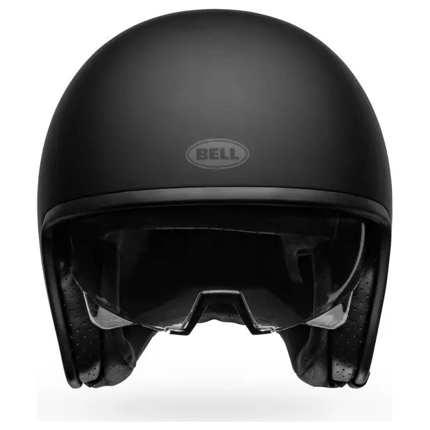 Bell TX-501 Solid ECE 22.06 Matt Black open-face motorcycle helmet, right front three-quarter view