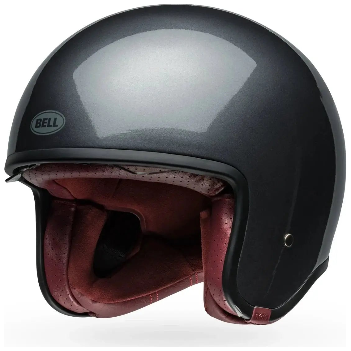 Bell TX-501 Solid ECE 22.06 Starship Grey open-face motorcycle helmet, right front three-quarter view