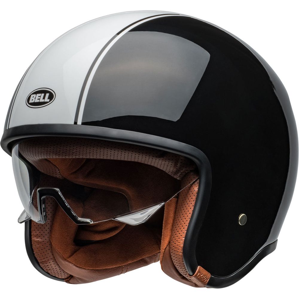 Bell TX501 Rally Open Face Helmet Gloss Black / White - FREE UK Shipping, FREE 365 Day Returns | Moto Central