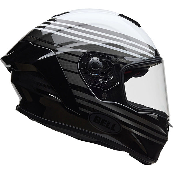 Bell Race Star DLX Flex Dash ECE 22.06 Gloss White / Black  - FREE UK Shipping, FREE 365 Day Returns | Moto Central