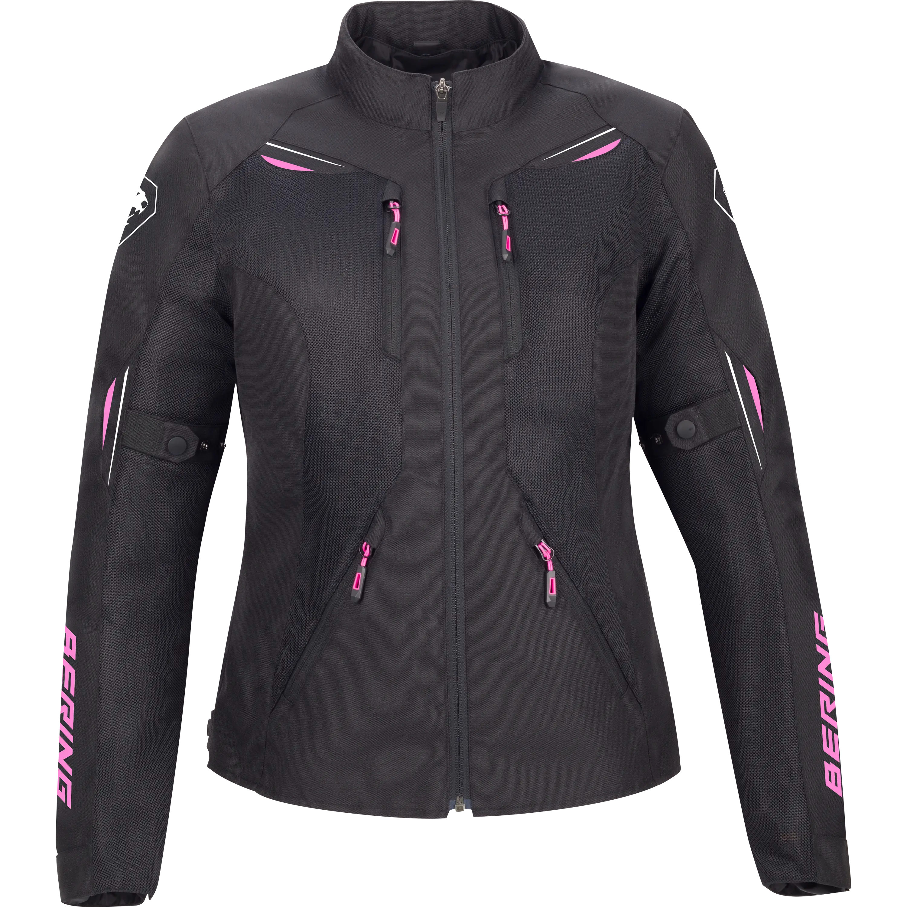 Bering Lady Brazilia BTB2306 Black / Fuchsia textile jacket, front view