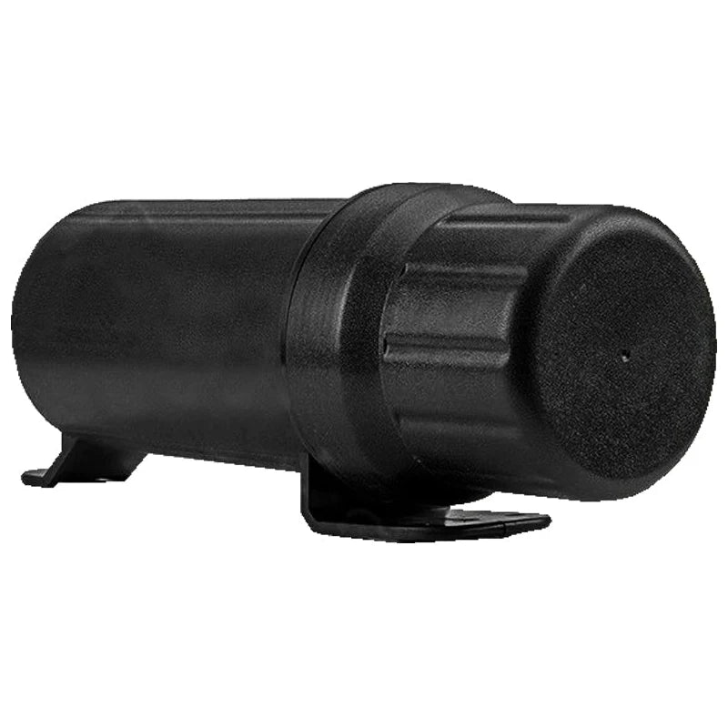 Bike It Luggage Storage Tube Black, side three-quarter view on white