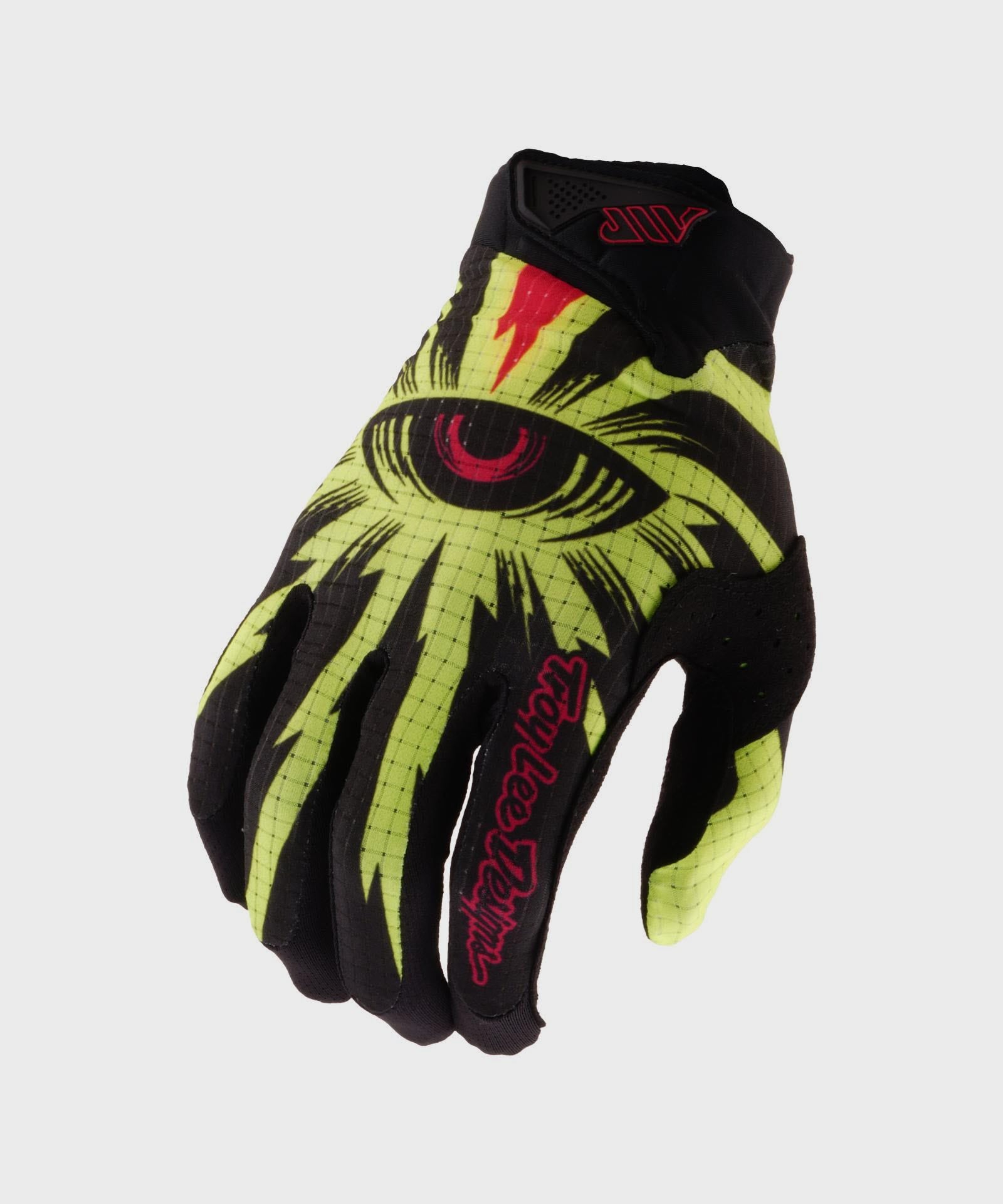 Troy Lee Designs Air Cycle Gloves Cyclops Black / Fluo Yellow - FREE UK Shipping, FREE 365 Day Returns | Moto Central