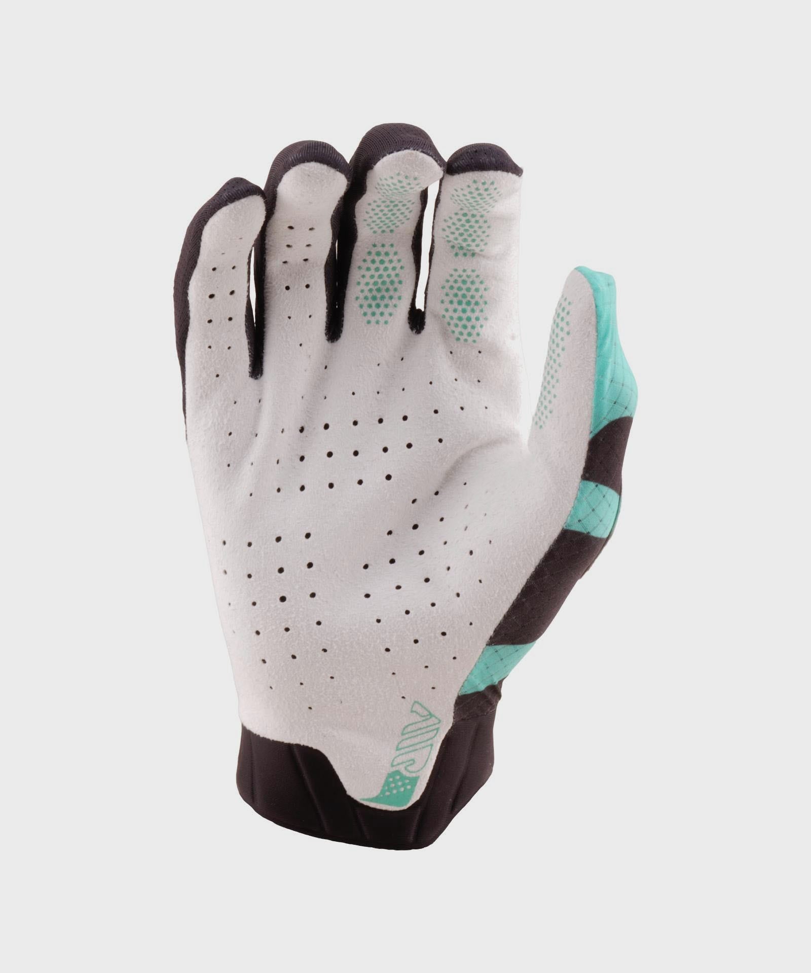 Troy Lee Designs Air Cycle Gloves Cyclops Carbon / Real Teal - FREE UK Shipping, FREE 365 Day Returns | Moto Central