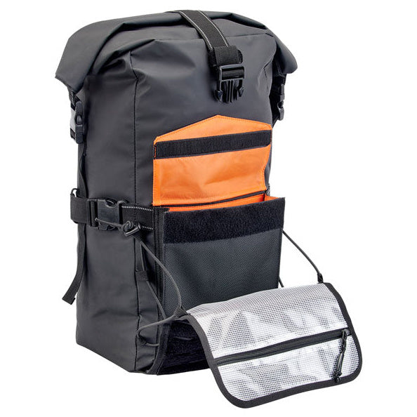 Biltwell Exfil-60 2.0 Bag Black - open cargo flap view