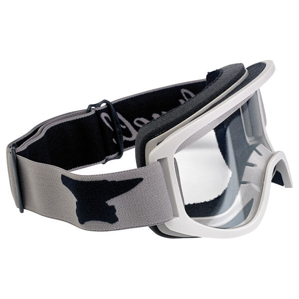 Biltwell Moto 2.0 Script Goggles Titanium, motocross goggles, rear view
