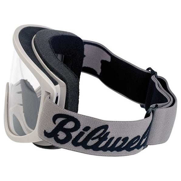 Biltwell Moto 2.0 Script Goggles Titanium, motocross goggles, strap view