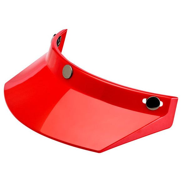 Biltwell Moto Visor Red, motorcycle helmet visor, left three-quarter view