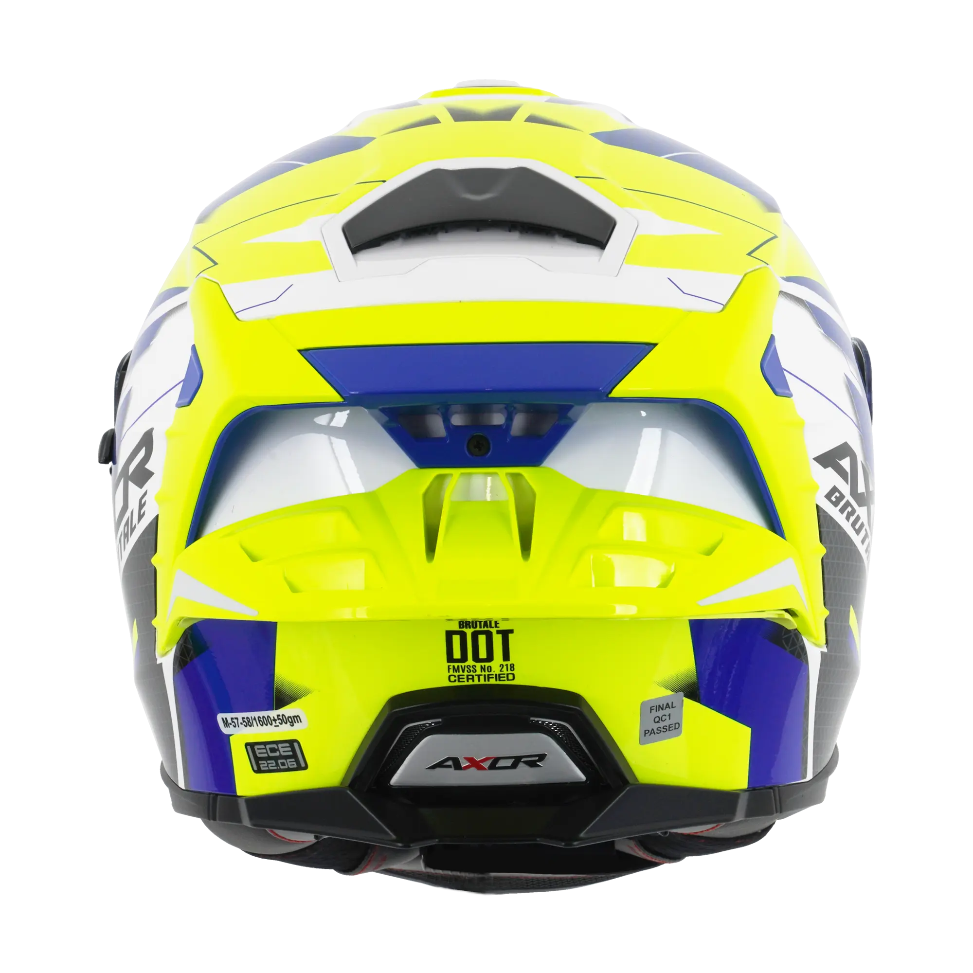Axor Brutale With Dual Spoiler Plexus Blue / Fluo Yellow FREE UK Delivery, FREE 365 Day Returns | Moto Central