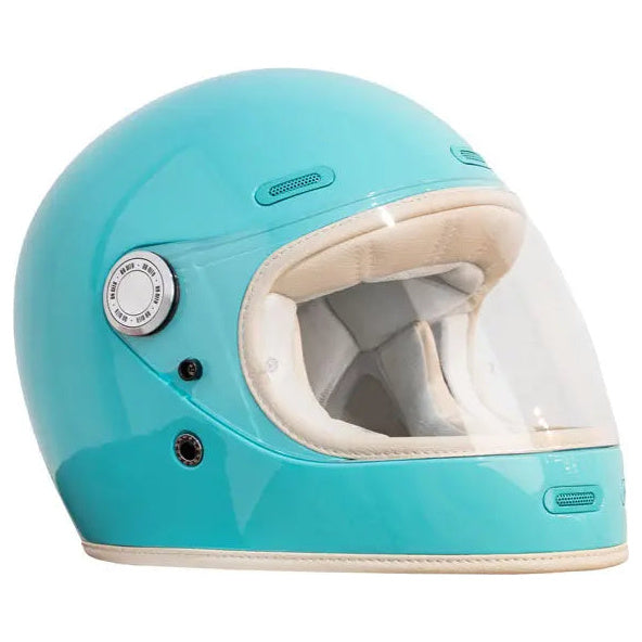 ByCity Roadster 3 Aqua full-face motorcycle helmet, front-left three-quarter view