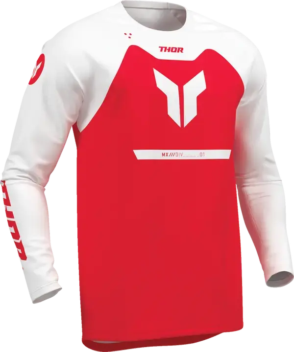 Thor Ridemode Menace Jersey Red / White - FREE UK Shipping, FREE 365 Day Returns | Moto Central