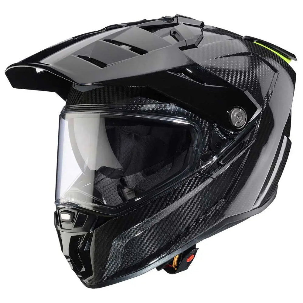 Caberg Tanami Carbon Black, front-left three-quarter view