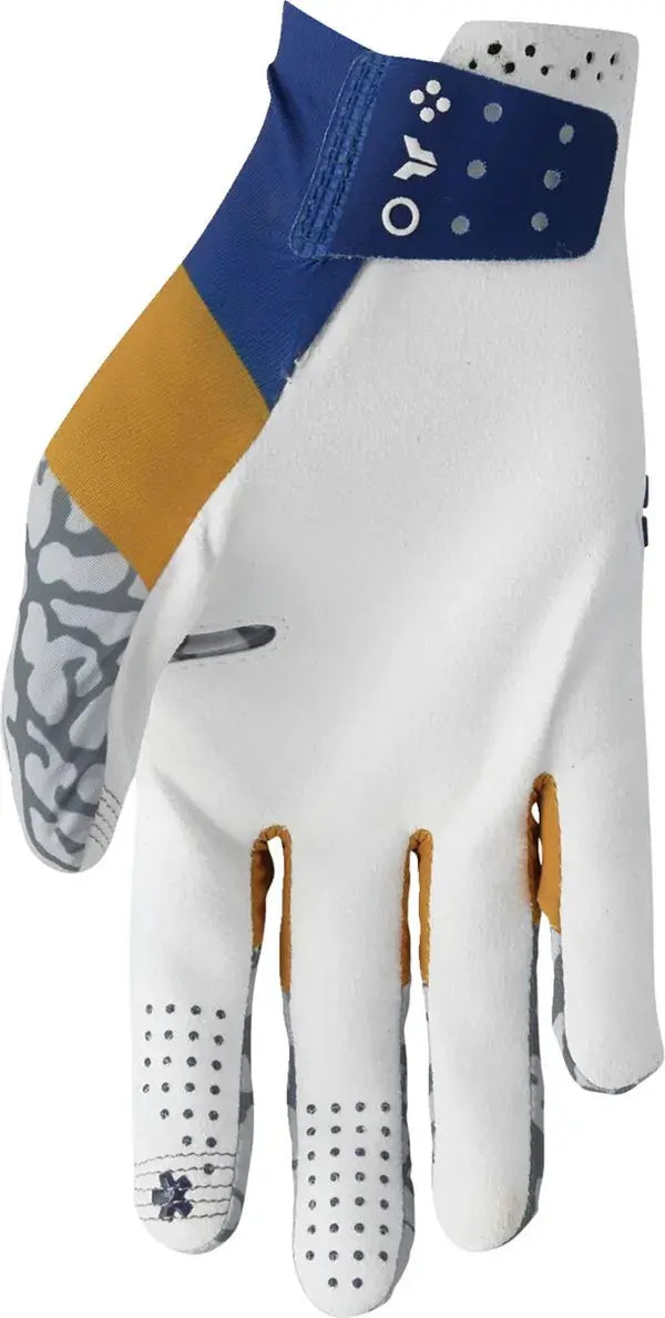 Thor Sportmode Bravo Textile Gloves Navy / Copper - FREE UK Shipping, FREE 365 Day Returns | Moto Central