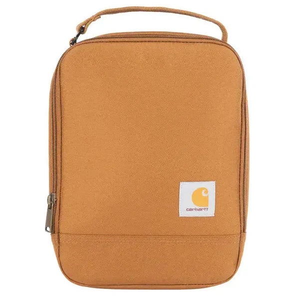 Carhartt Insulated Lunch Cooler Carhartt Brown front view on a white background