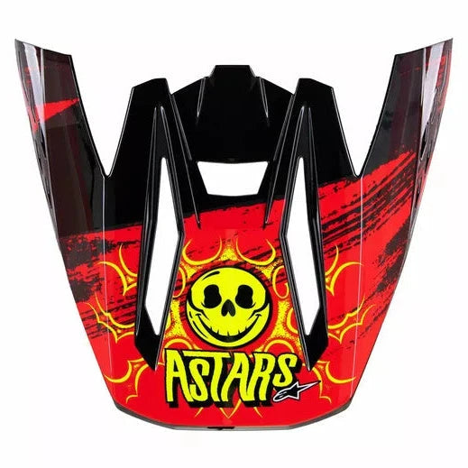 Alpinestars Supertech M5 Rash MX Helmet Peak Red / Grey - helmet peak product view