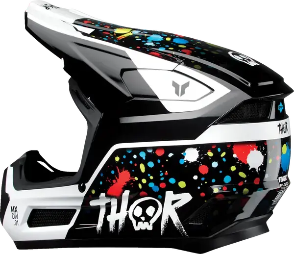 Thor Fleet Youth Splat Black - FREE UK Shipping, FREE 365 Day Returns | Moto Central