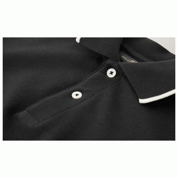 Belstaff Tipped Polo T-Shirt Black FREE UK Delivery, FREE 365 Day Returns | Moto Central