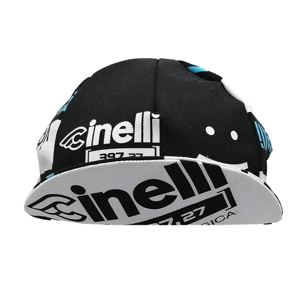 Cinelli Vigorelli Cap Black / White - FREE UK Shipping, FREE 365 Day Returns | Moto Central