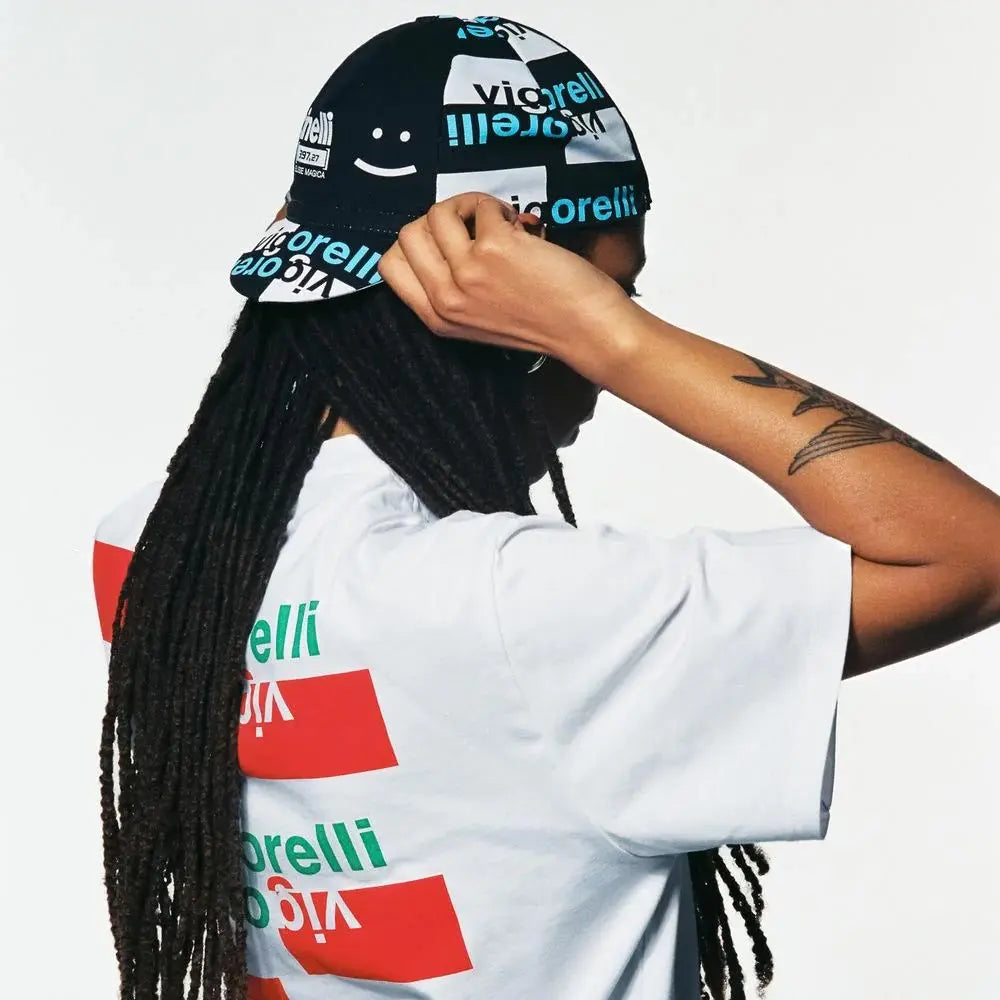 Cinelli Vigorelli Cap Black / White - FREE UK Shipping, FREE 365 Day Returns | Moto Central