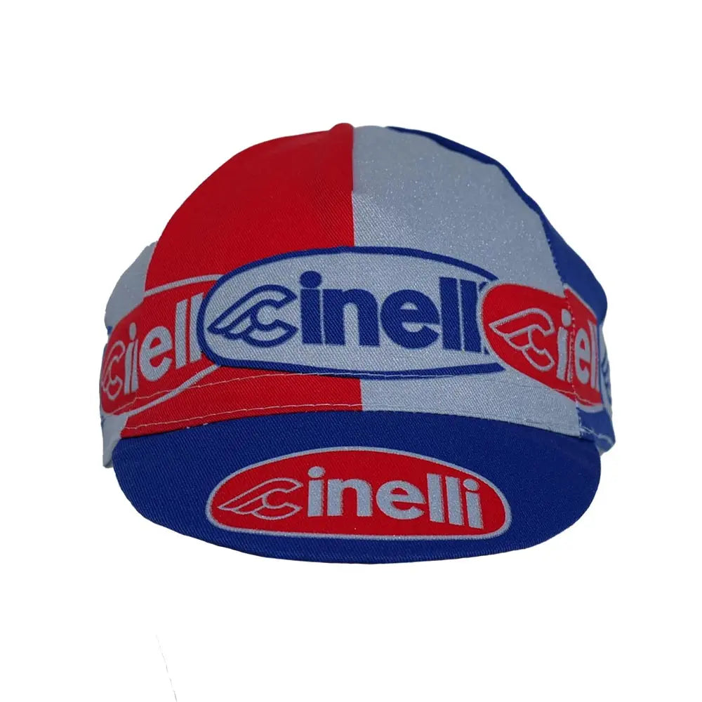 Cinelli Oval Cap Red / Blue - FREE UK Shipping, FREE 365 Day Returns | Moto Central