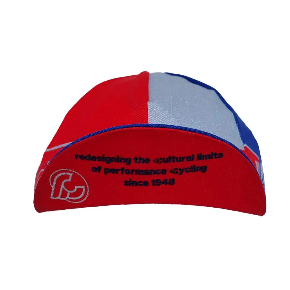 Cinelli Oval Cap Red / Blue - FREE UK Shipping, FREE 365 Day Returns | Moto Central