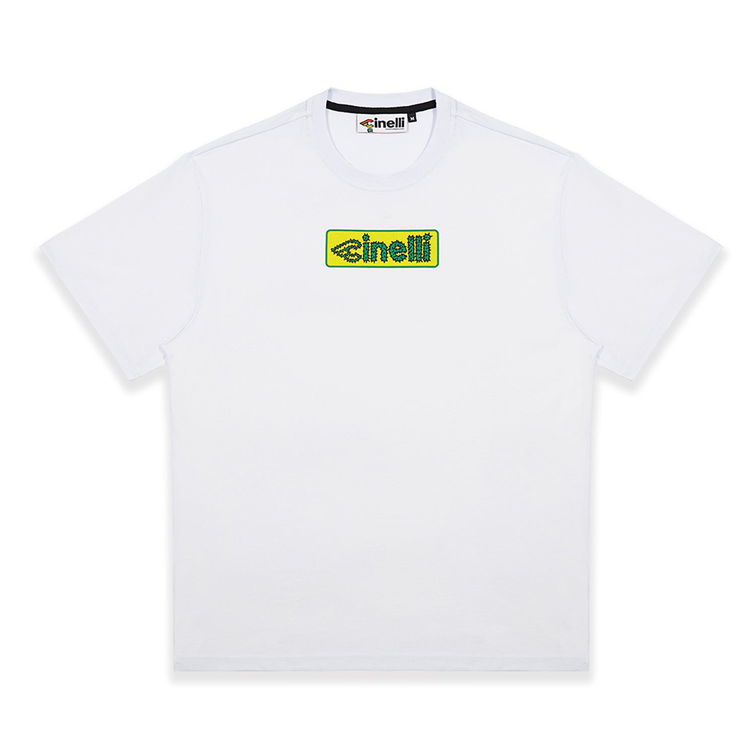 Cinelli Cactus T-Shirt White / Green - FREE UK Shipping, FREE 365 Day Returns | Moto Central