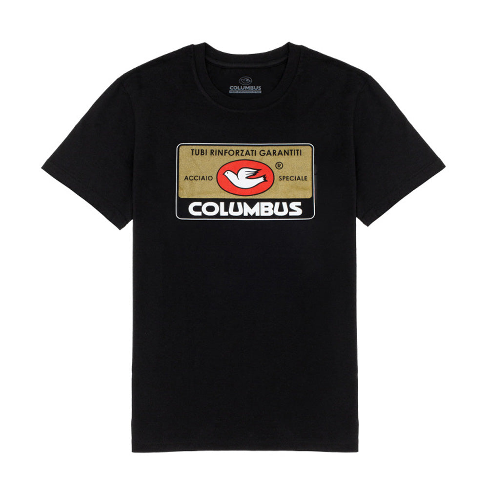 Cinelli Columbus Tag T-Shirt Black - FREE UK Shipping, FREE 365 Day Returns | Moto Central