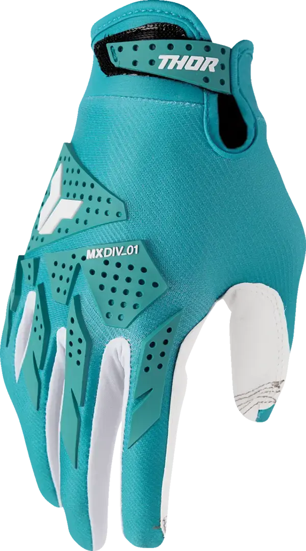 Thor Launchmode XP Ladies Textile Gloves Aqua / White - FREE UK Shipping, FREE 365 Day Returns | Moto Central