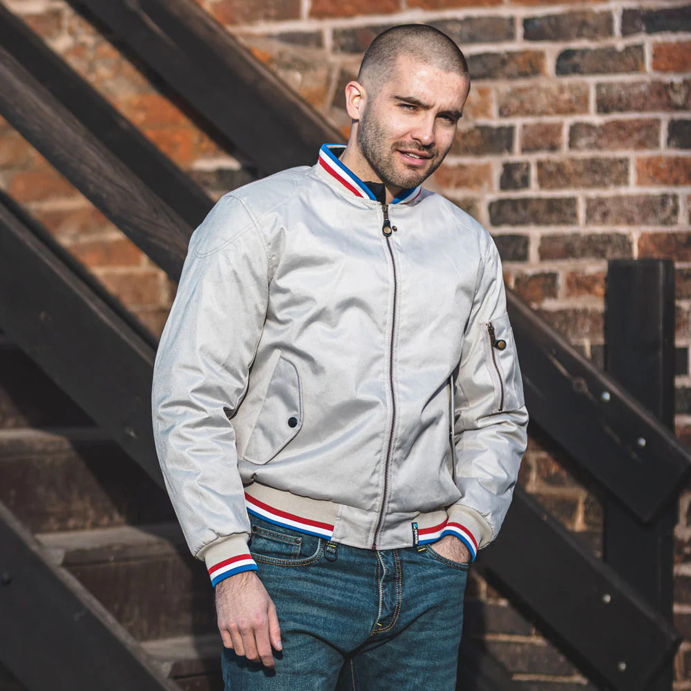 Spada Air Force 1 Royale CE Textile Jacket Ivory FREE UK Delivery, FREE 365 Day Returns | Moto Central