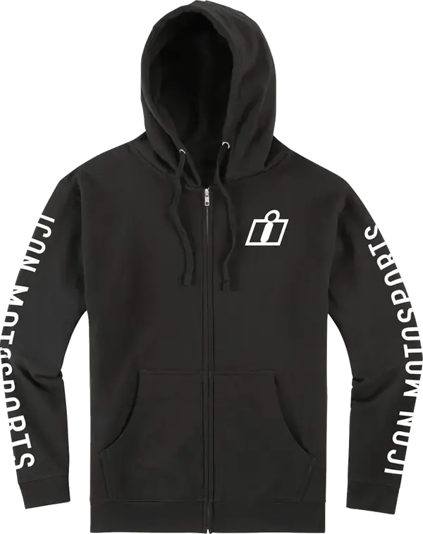 Icon Clasicon Zip Hoodie Black - FREE UK Shipping, FREE 365 Day Returns | Moto Central