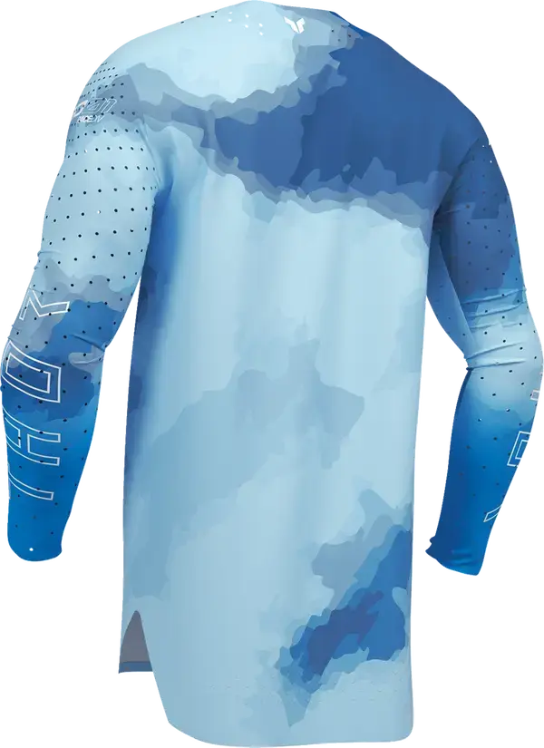 Thor Sportmode Carbon Jersey Electric Blue / Powder Blue - FREE UK Shipping, FREE 365 Day Returns | Moto Central