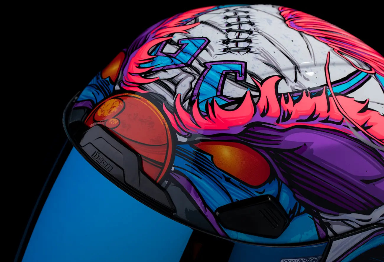 Icon Airframe Pro Krazy Klown 2 Black / Blue / Pink / Purple / White - FREE UK Shipping, FREE 365 Day Returns | Moto Central