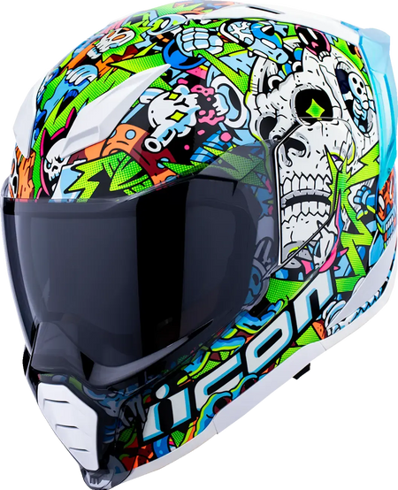 icon ultraflite doodle 3 Mサイズ ミラーシールドセット Icon Ultraflite Doodle 3 MIPS Full Face Helmet Blue FREE UK Delivery
