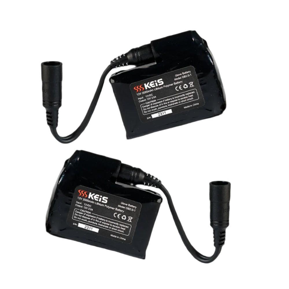 Keis 4000mAh 12V Gloves Battery Set With Multinational Charger FREE