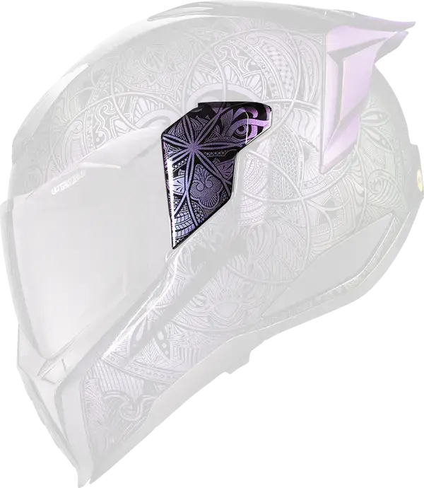 Icon Ultraflite Opal Mandala Helmet Side Plates Purple - FREE UK Shipping, FREE 365 Day Returns | Moto Central